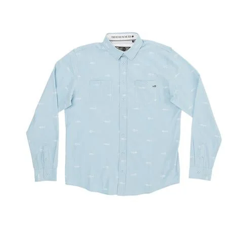 Salty Crew MARKETS DUSTY BLUE L/S TECH WOVEN Shirt