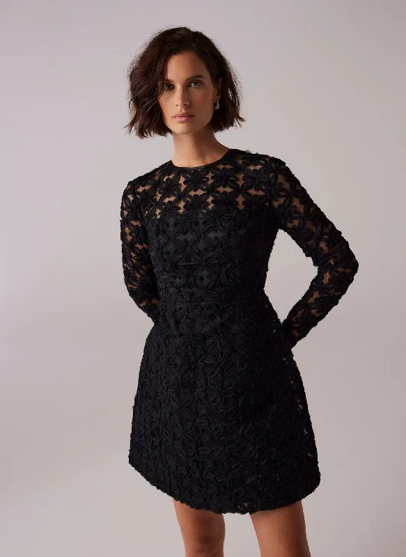 Black Lace Mini Dress