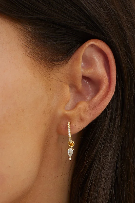 Rosa Droplet Dangle Earrings Gold